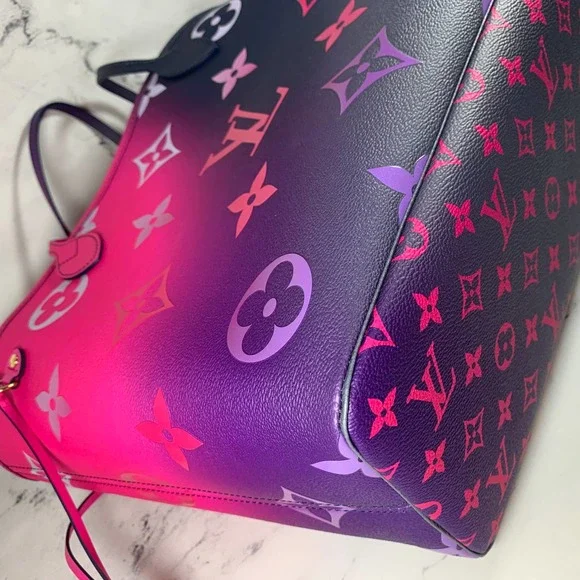 ❌❌ Louis Vuitton Midnight Fuschia Neverfull MM Monogram purple/pink shoulder bag - Picture 8 of 12